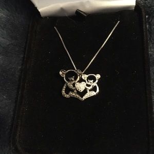 SOLD Sterling Silver/Black Diamond Koala Necklace